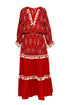 V NECK TASSEL DETAILS DRESS - Barrus London